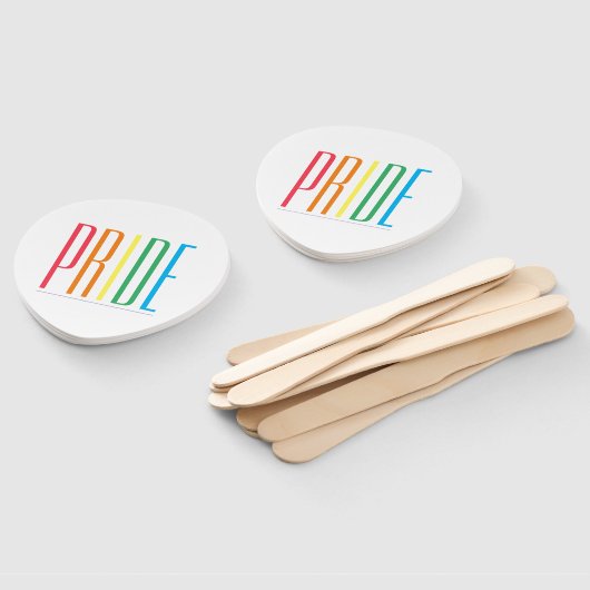 PRIDE Paddle Shape Hand Fans Handwaaier (Niet-gemonteerd)