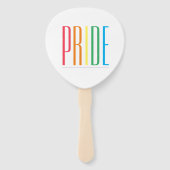 PRIDE Paddle Shape Hand Fans Handwaaier (Achterkant)