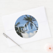 Pride Palmen Ronde Sticker (Envelop)