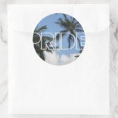 Pride Palmen Ronde Sticker (Tas)