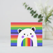 Pride Panda Rainbow Briefkaart (Staand voorkant)