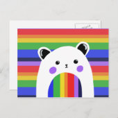 Pride Panda Rainbow Briefkaart (Voorkant / Achterkant)