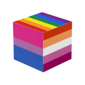 Pride Paperweight Kubus (Achter hoekig)