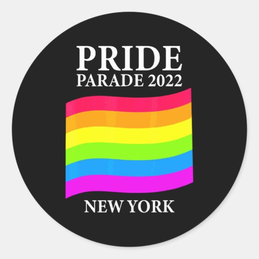 Pride Parade 2022 New York City _1  Ronde Sticker (Voorkant)