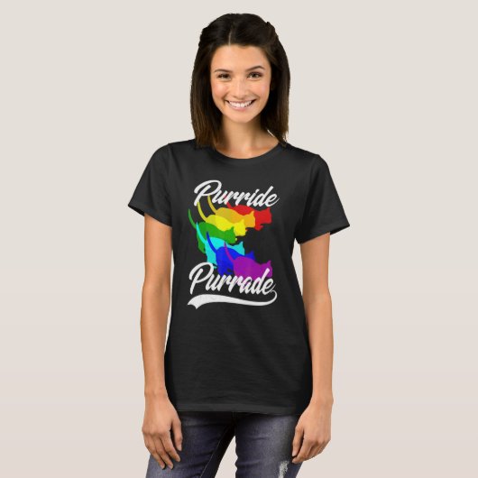Pride Parade Cat Purride Essentia T-shirt (Voorkant volledig)