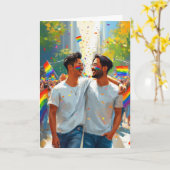 Pride Parade-viering Kaart (Gele Bloem)