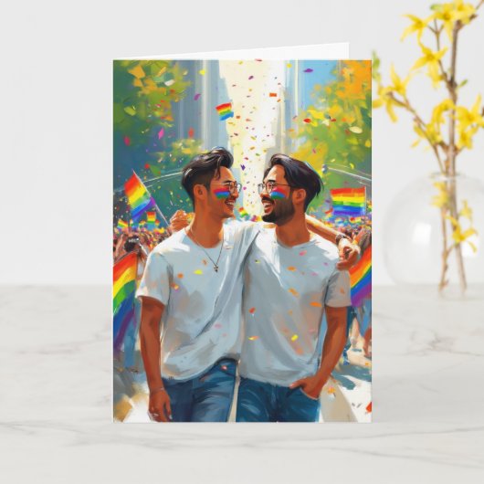 Pride Parade-viering Kaart (Gele Bloem)