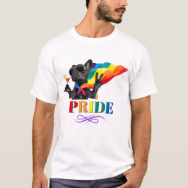 Pride Party Dog in regenboogkapje T-shirt