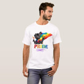 Pride Party Dog in regenboogkapje T-shirt (Voorkant volledig)