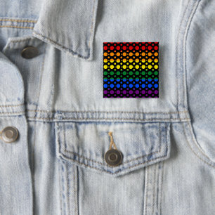 Pride Patronen   Polka Dots Vierkante Button 5,1 Cm