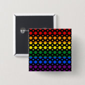 Pride Patronen | Polka Dots Vierkante Button 5,1 Cm (Voorkant /achterkant)