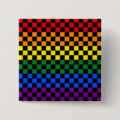 Pride-patronen | Regenboog dambord Vierkante Button 5,1 Cm (Voorkant)