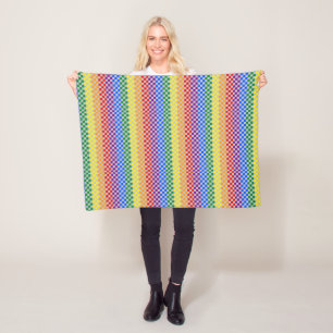 Pride Patronen Regenboogcontroles Fleece Deken