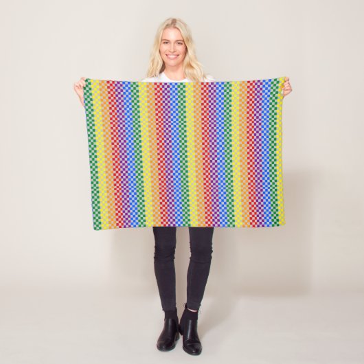 Pride Patronen | Regenboogcontroles Fleece Deken (In situ)