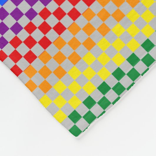 Pride Patronen | Regenboogcontroles Fleece Deken (Hoek)