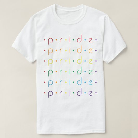 Pride Pattern Rainbow Stippen Gay LGBT Queer Ally T-shirt (Design voorkant)