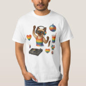 Pride Paws Kat-geïnspireerde Pride LGBTQ T-shirt (Voorkant)