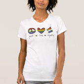 Pride Peace Love Equality Floral T-shirt (Voorkant)