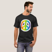 Pride PEACE SIGN Love Rainbow Graphic T - shirts L (Voorkant volledig)