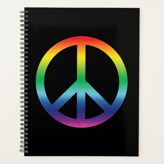 Pride Peace symbool regenboog gradiënt kleuren mod Planner (Voorkant)