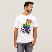 Pride Peace Wit mannen T-shirt (Voorkant volledig)