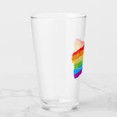 Pride penseelstreek regenboog glas (Rechts)
