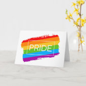 Pride penseelstreek regenboog kaart (Gele Bloem)