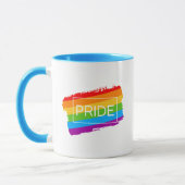 Pride penseelstreek regenboog mok (Links)