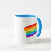 Pride penseelstreek regenboog mok (Voorkant rechts)