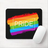 Pride penseelstreek regenboog muismat (Met muis)