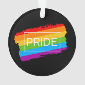 Pride penseelstreek regenboog ornament (achterkant)