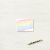 Pride penseelstreek regenboog post-it® notes (Op bureau)