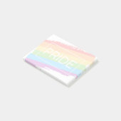Pride penseelstreek regenboog post-it® notes (Schuin)