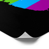 Pride penseelstreek regenboog poster (Hoek)