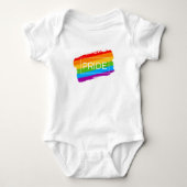 Pride penseelstreek regenboog romper (Voorkant)
