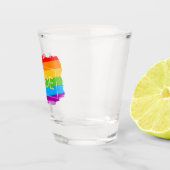 Pride penseelstreek regenboog shot glas (Rechts)