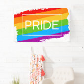 Pride penseelstreek regenboog spandoek (Insitu)