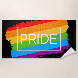 Pride penseelstreek regenboog strandlaken