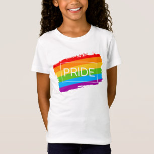 Pride penseelstreek regenboog t-shirt