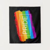 Pride penseelstreek regenboog wandkleed (Voorkant)