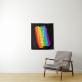 Pride penseelstreek regenboog wandkleed (In situ)