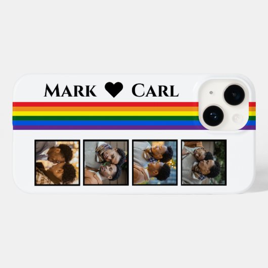 Pride - Photo Collage iPhone Case with Couple  (Achterkant (horizontaal))