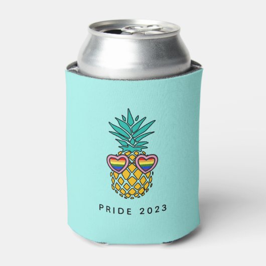 Pride Pineapple zonnebril Blikjeskoeler (Blikje Voorkant)