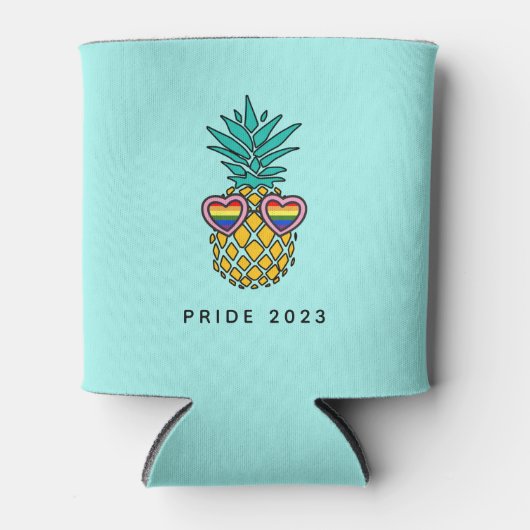 Pride Pineapple zonnebril Blikjeskoeler (Voorkant)
