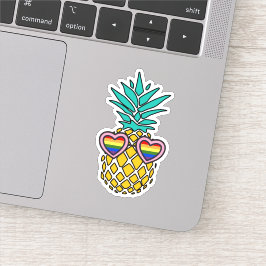 Pride Pineapple | Zonnebrillen regenboogvlaggen Sticker