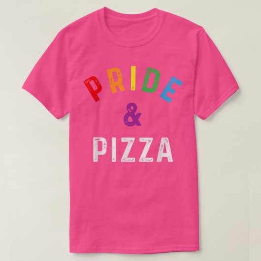 Pride & Pizza Lgbt Lgbetq Gay Pride Rainbow Flag S T-shirt (Design voorkant)