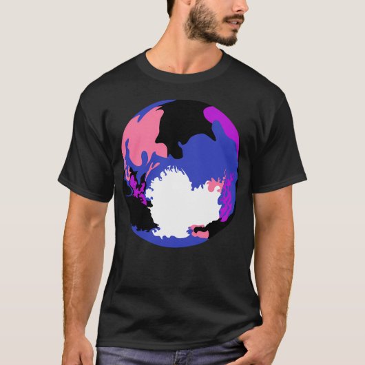 Pride Planets - Pluto - Genderfluid Pride T-shirt (Voorkant)