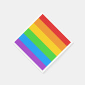 Pride Pop: Regenboogvlag Servet (Hoek)