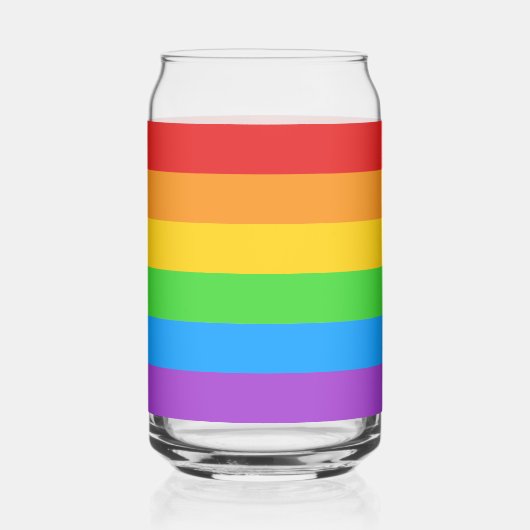 Pride Pour: Regenboogvlag Blikvorm Glas (Voorkant)