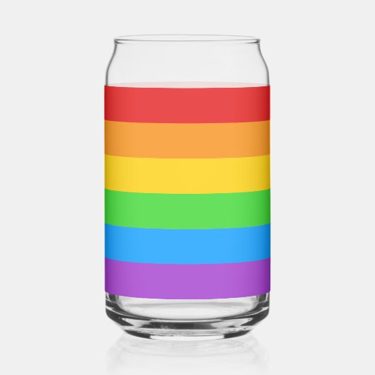Pride Pour: Regenboogvlag Blikvorm Glas (Achterkant)